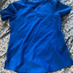 Royal Blue Scrub Top